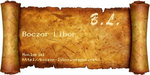 Boczor Libor névjegykártya